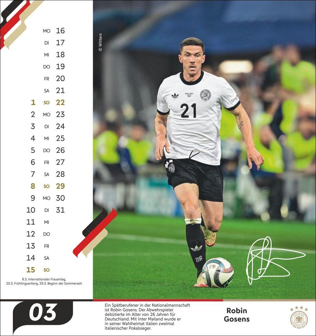 Beispielinhalt (Bild) DFB Männer Postkartenkalender 2026