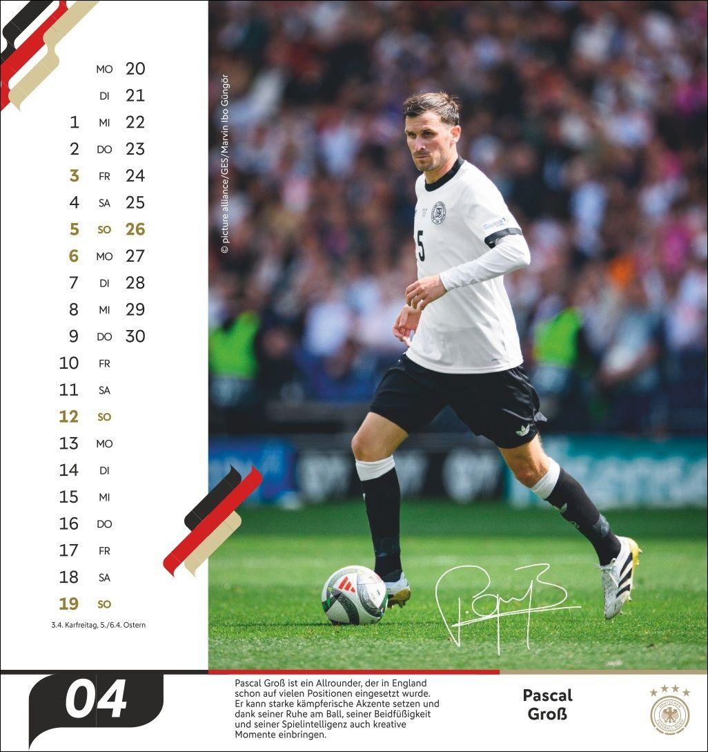 Beispielinhalt (Bild) DFB Männer Postkartenkalender 2026