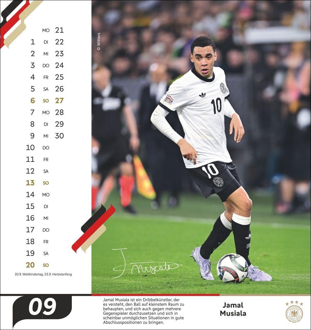 Beispielinhalt (Bild) DFB Männer Postkartenkalender 2026