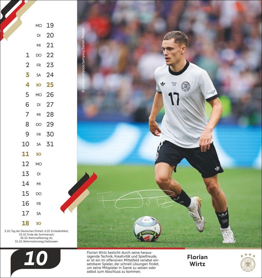 Beispielinhalt (Bild) DFB Männer Postkartenkalender 2026
