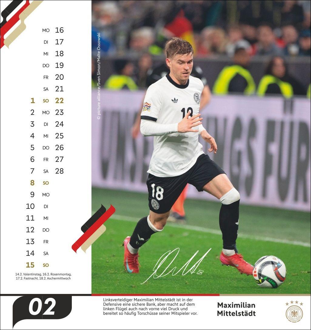 Beispielinhalt (Bild) DFB Männer Postkartenkalender 2026