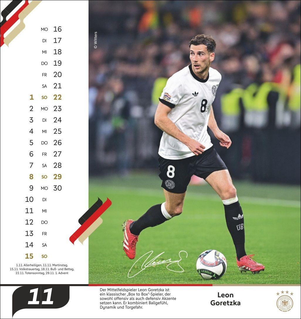 Beispielinhalt (Bild) DFB Männer Postkartenkalender 2026