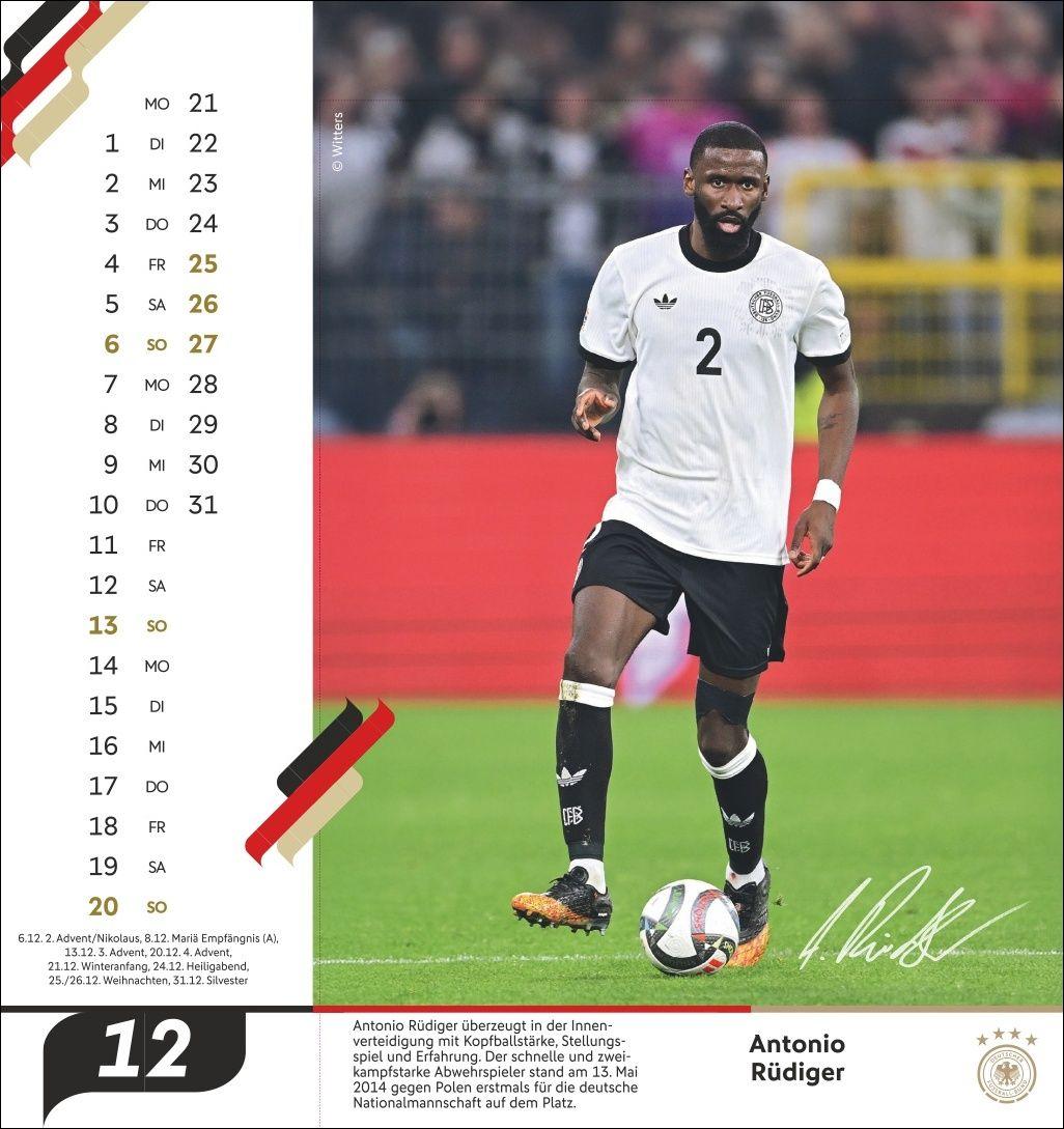 Beispielinhalt (Bild) DFB Männer Postkartenkalender 2026
