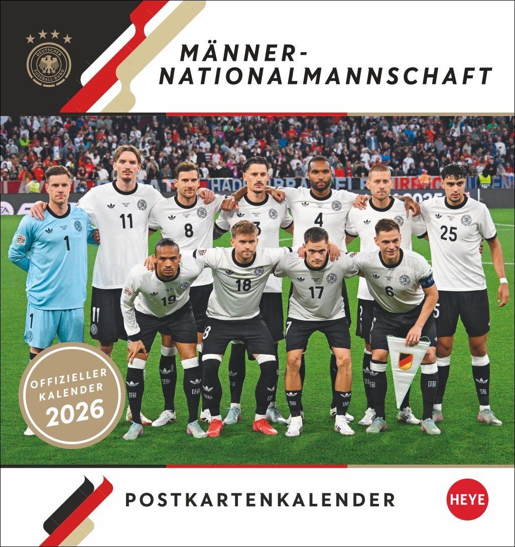 Vorderes Coverbild DFB Männer Postkartenkalender 2026