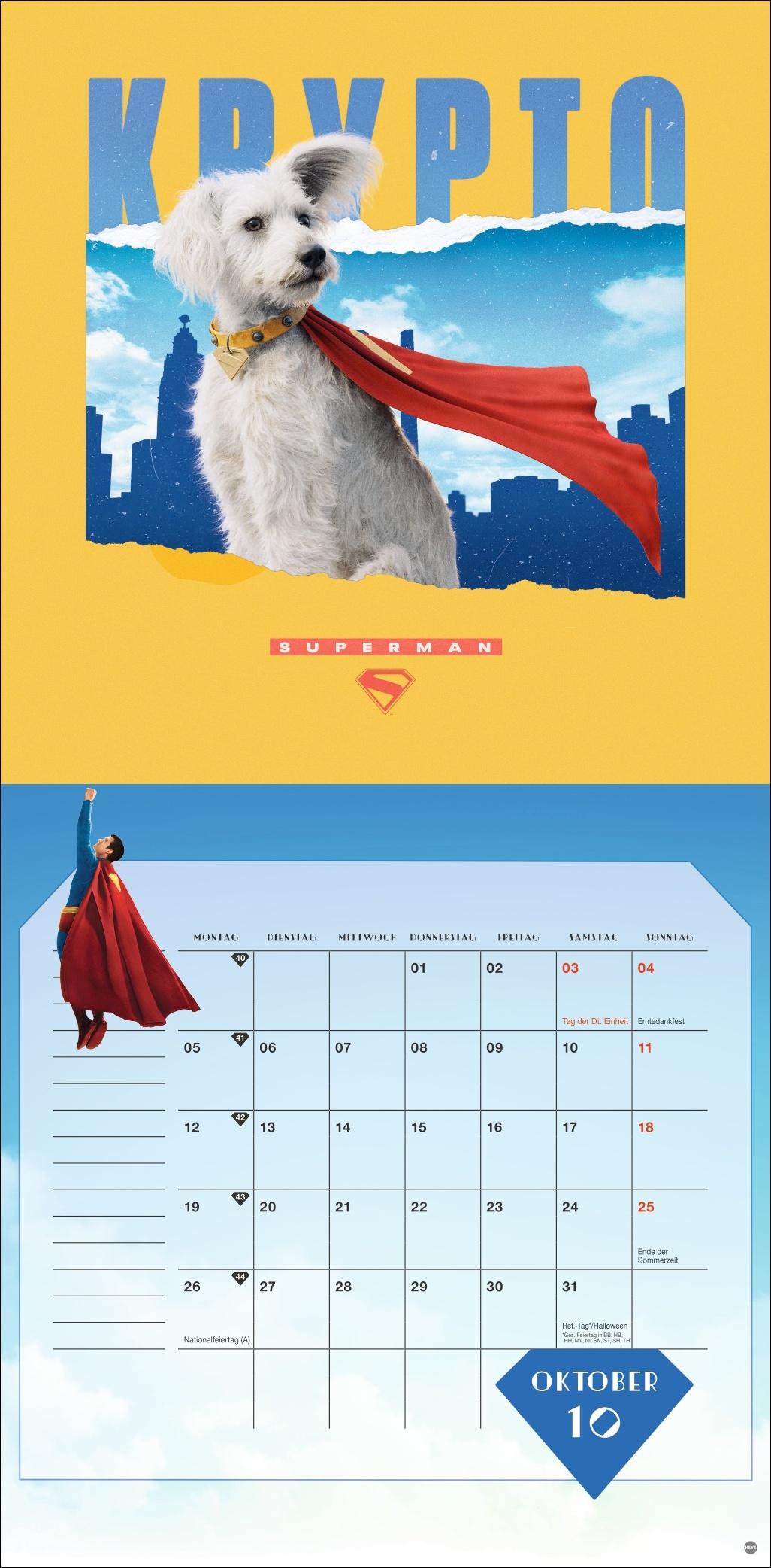 Beispielinhalt (Bild) Superman Broschurkalender 2026