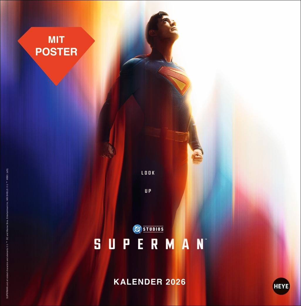 Vorderes Coverbild Superman Broschurkalender 2026