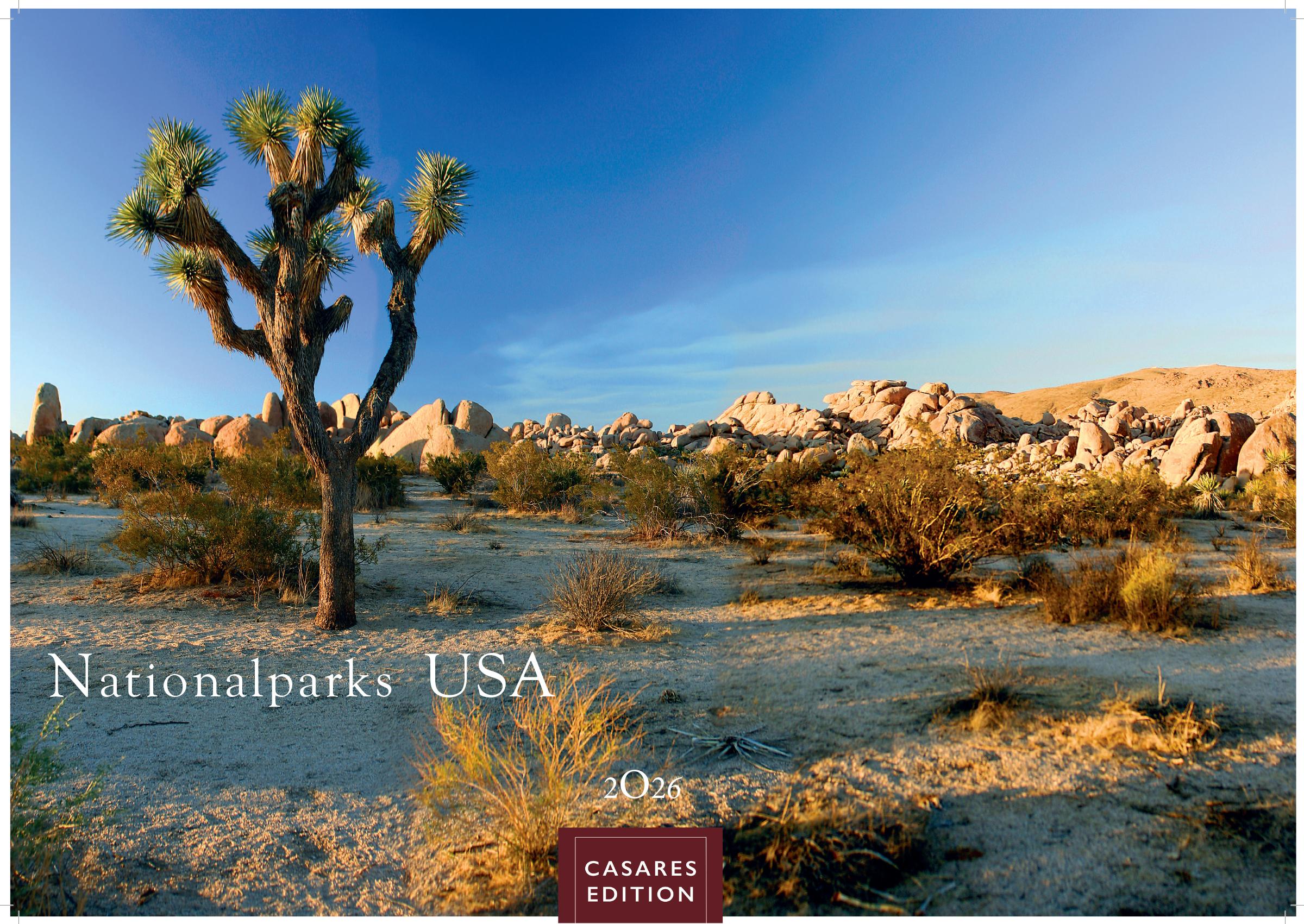 Vorderes Coverbild Nationalparks USA Kalender 2026 - Wandkalender | Fotokalender Nordamerika 24x35cm - Faszinierende Naturmotive aus Amerikas Parks, ideal als Deko & Geschenkidee