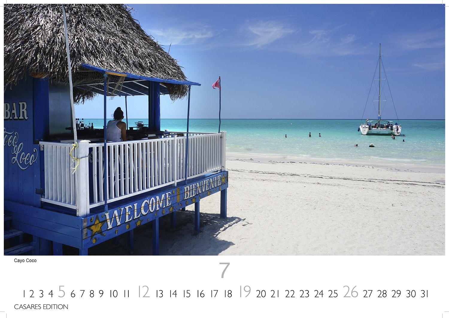 Beispielinhalt (Bild) Cuba Kalender 2026 - Wandkalender | Fotokalender Karibik 24x35cm - Karibische Bilder voller Lebensfreude, stilvolle Fotokunst für Küche, Büro oder Wohnzimmer