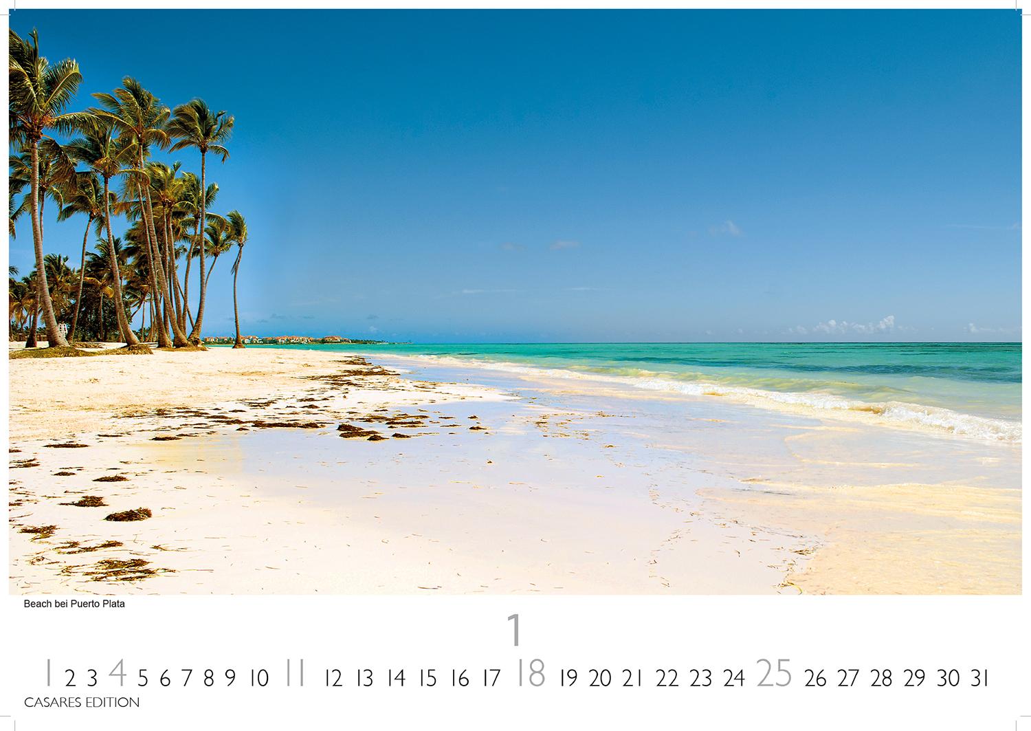 Beispielinhalt (Bild) Dominikanische Republik Kalender 2026 - Wandkalender | Fotokalender Südamerika 24x35cm - Bildkalender mit exotischen Motiven, ideal für Strandfans, Weltenbummler & Karibikträumer