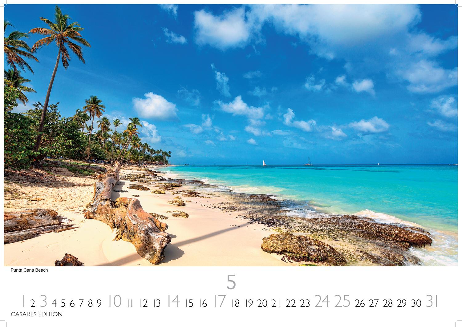 Beispielinhalt (Bild) Dominikanische Republik Kalender 2026 - Wandkalender | Fotokalender Südamerika 24x35cm - Bildkalender mit exotischen Motiven, ideal für Strandfans, Weltenbummler & Karibikträumer