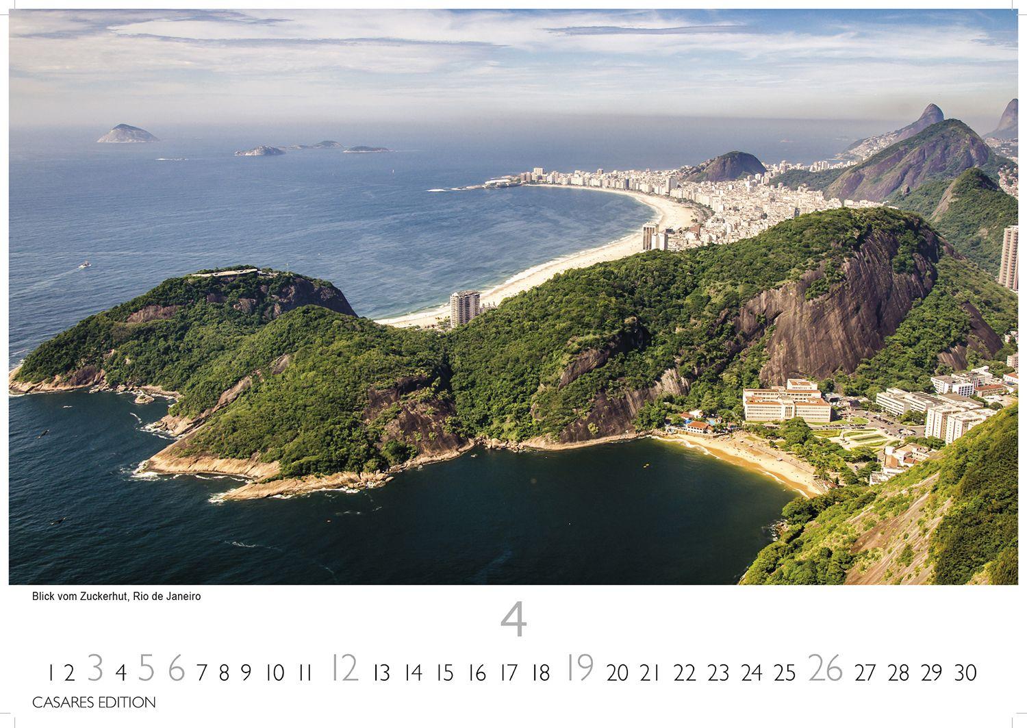 Beispielinhalt (Bild) Brasilien Kalender 2026 - Wandkalender | Fotokalender Südamerika 24x35cm - Bildkalender mit beeindruckenden Fotos von Regenwald, Küste & Metropolen für Fernweh & Fans