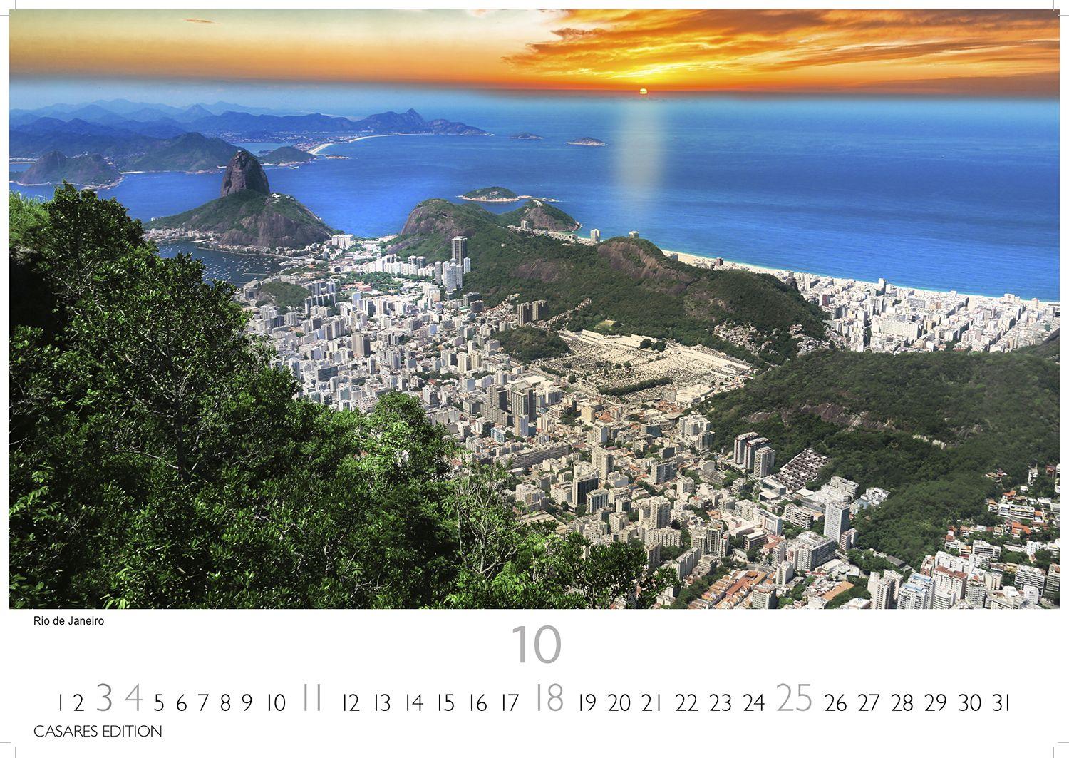 Beispielinhalt (Bild) Brasilien Kalender 2026 - Wandkalender | Fotokalender Südamerika 24x35cm - Bildkalender mit beeindruckenden Fotos von Regenwald, Küste & Metropolen für Fernweh & Fans