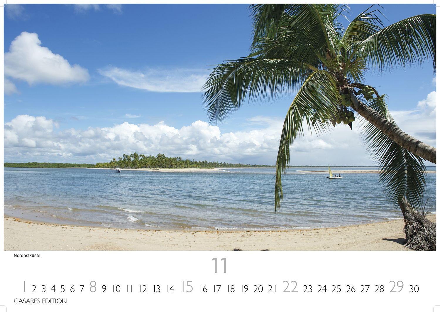 Beispielinhalt (Bild) Brasilien Kalender 2026 - Wandkalender | Fotokalender Südamerika 24x35cm - Bildkalender mit beeindruckenden Fotos von Regenwald, Küste & Metropolen für Fernweh & Fans