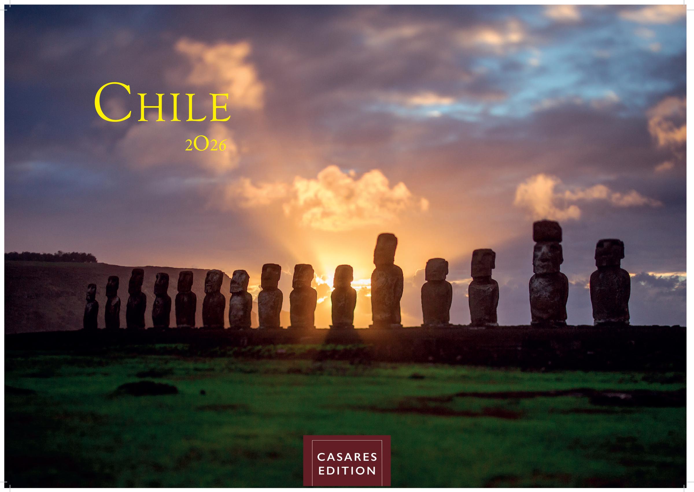 Vorderes Coverbild Chile Kalender 2026 - Wandkalender | Fotokalender Südamerika 35x50cm - Spektakuläre Landschaften von Atacama bis Patagonien, perfekt als Geschenk & Wanddeko