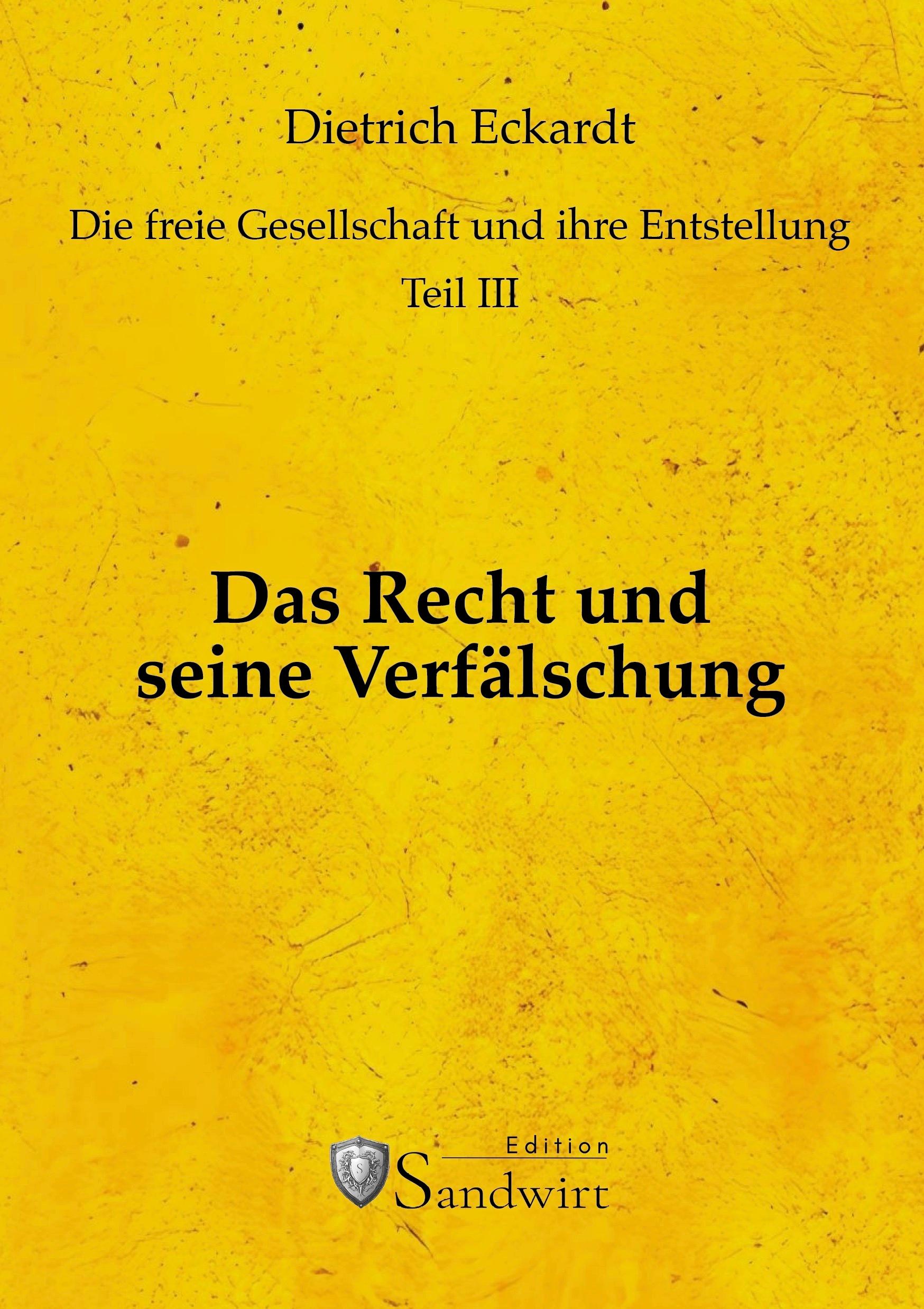 Vorderes Coverbild Das Recht und seine Verfälschung