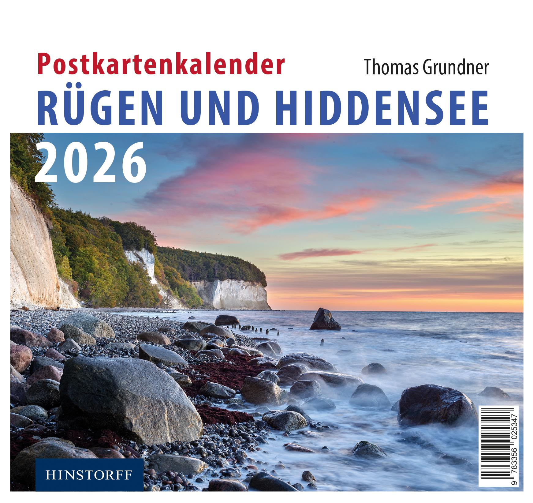 Vorderes Coverbild Postkartenkalender Rügen und Hiddensee 2026