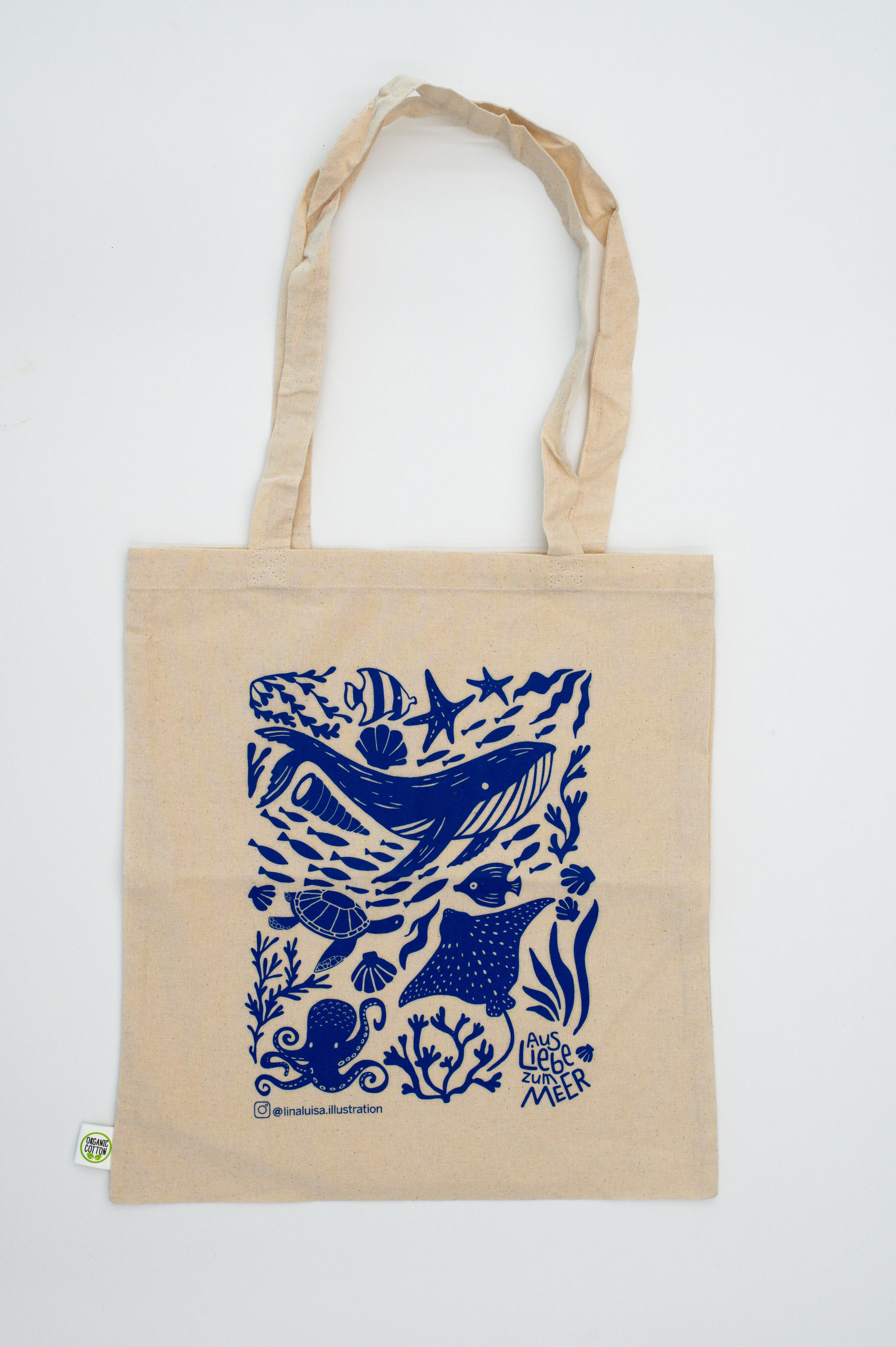 Vorderes Coverbild Baumwolltasche Artwork Ozean