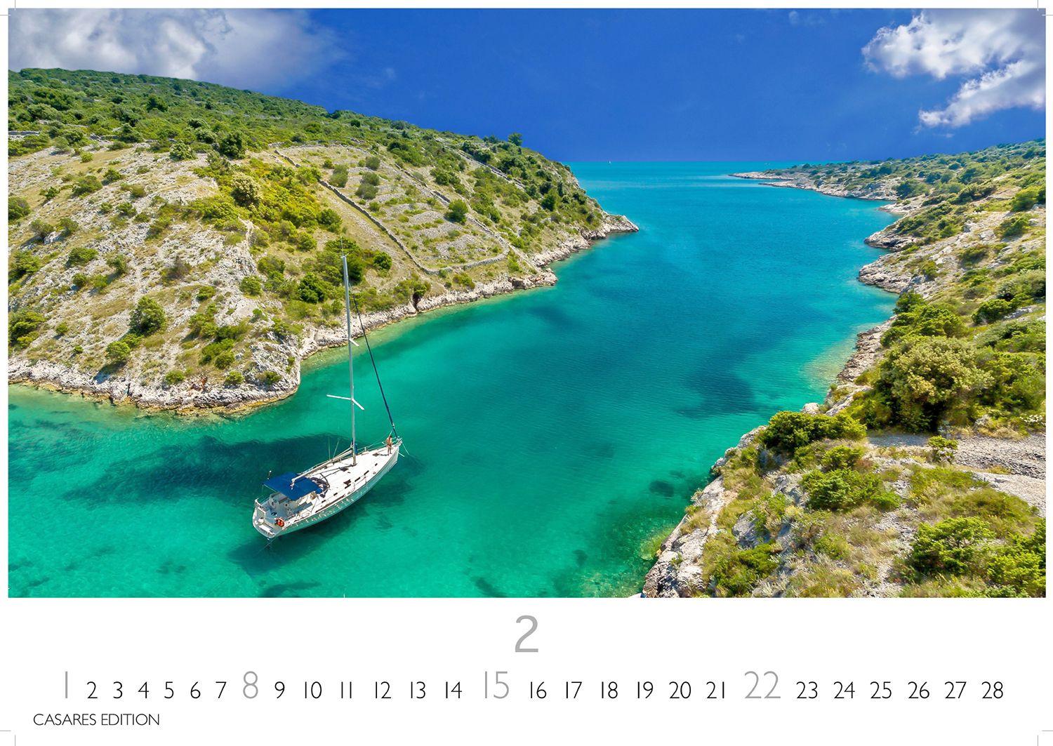 Beispielinhalt (Bild) Segeln Kalender 2026 - Wandkalender | Fotokalender Sport 35x50cm | mit beeindruckenden Segelschiffen - für alle, die das Meer, Wind und Weite lieben