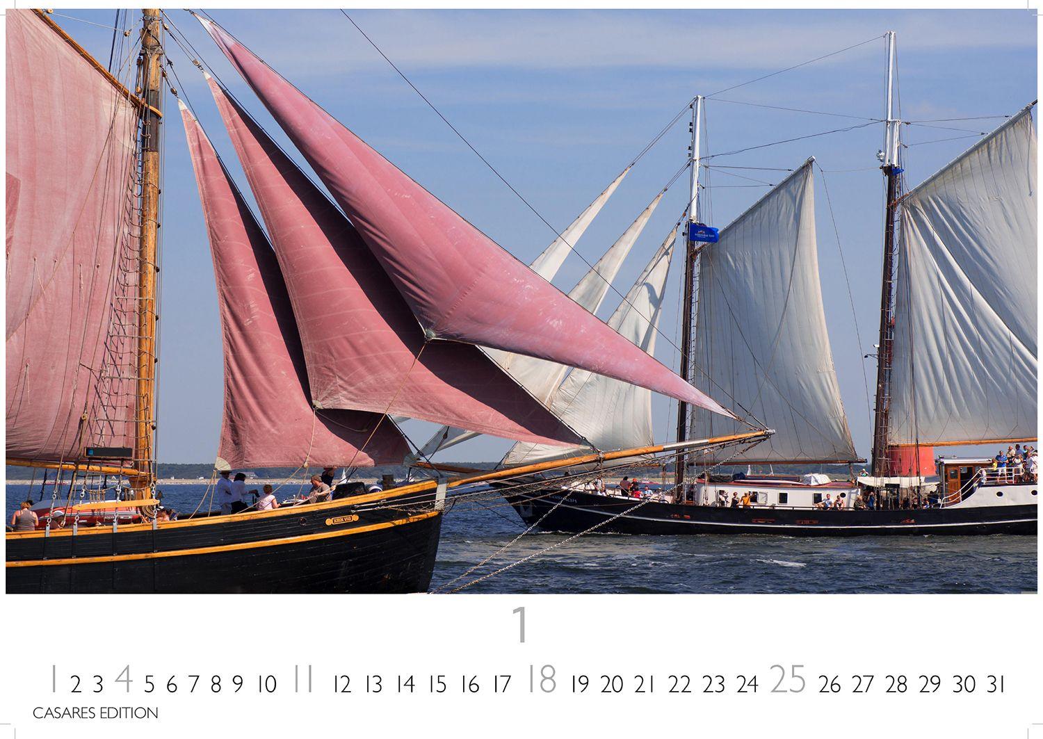 Beispielinhalt (Bild) Segeln Kalender 2026 - Wandkalender | Fotokalender Sport 24x35cm | perfektes Geschenk für Segler, Meerfreunde und alle mit Fernweh im Herzen