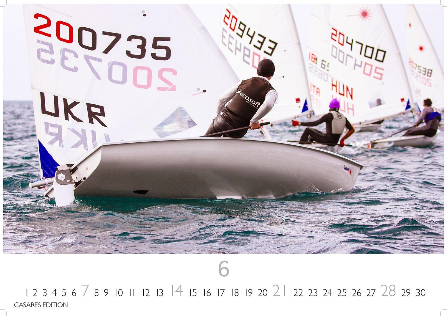 Beispielinhalt (Bild) Segeln Kalender 2026 - Wandkalender | Fotokalender Sport 24x35cm | perfektes Geschenk für Segler, Meerfreunde und alle mit Fernweh im Herzen