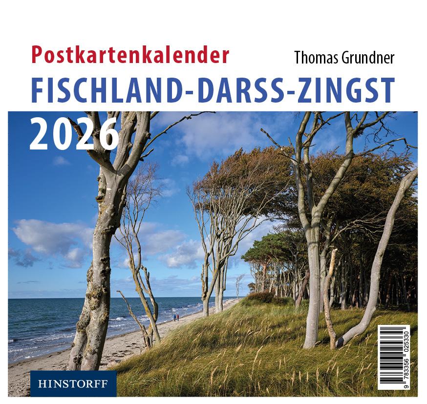 Vorderes Coverbild Postkartenkalender Fischland-Darss-Zingst 2026