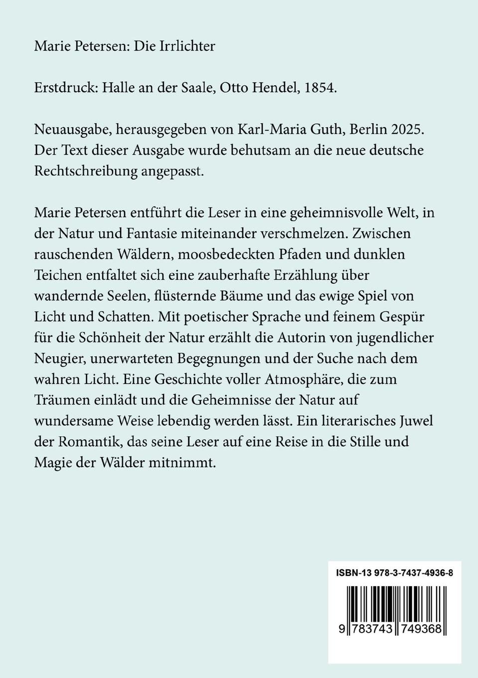 Rückseitencover Die Irrlichter