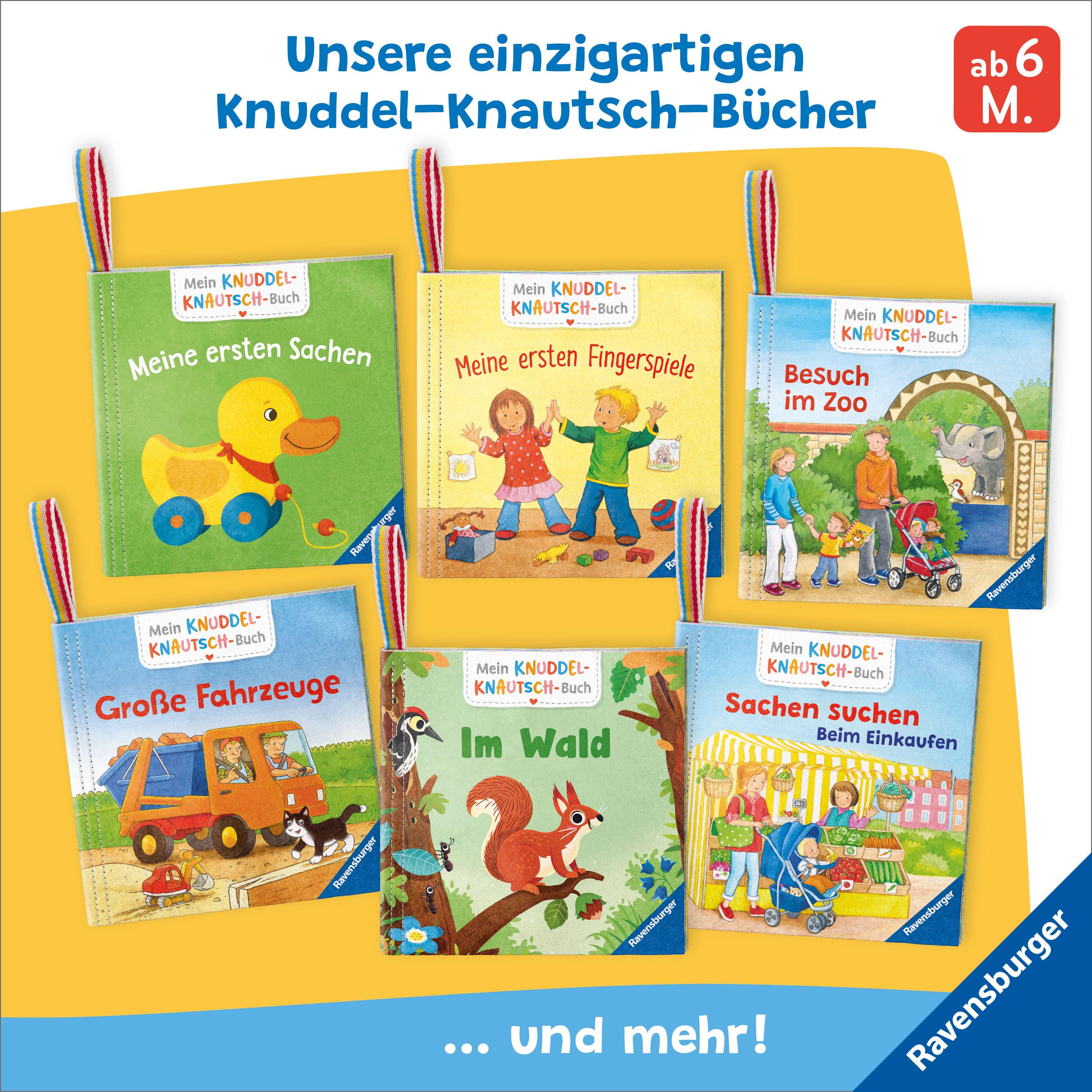 Beispielinhalt (Bild) Mein Knuddel-Knautsch-Buch: Alle meine Kinderreime; weiches Stoffbuch, waschbares Badebuch, Babyspielzeug ab 6 Monate
