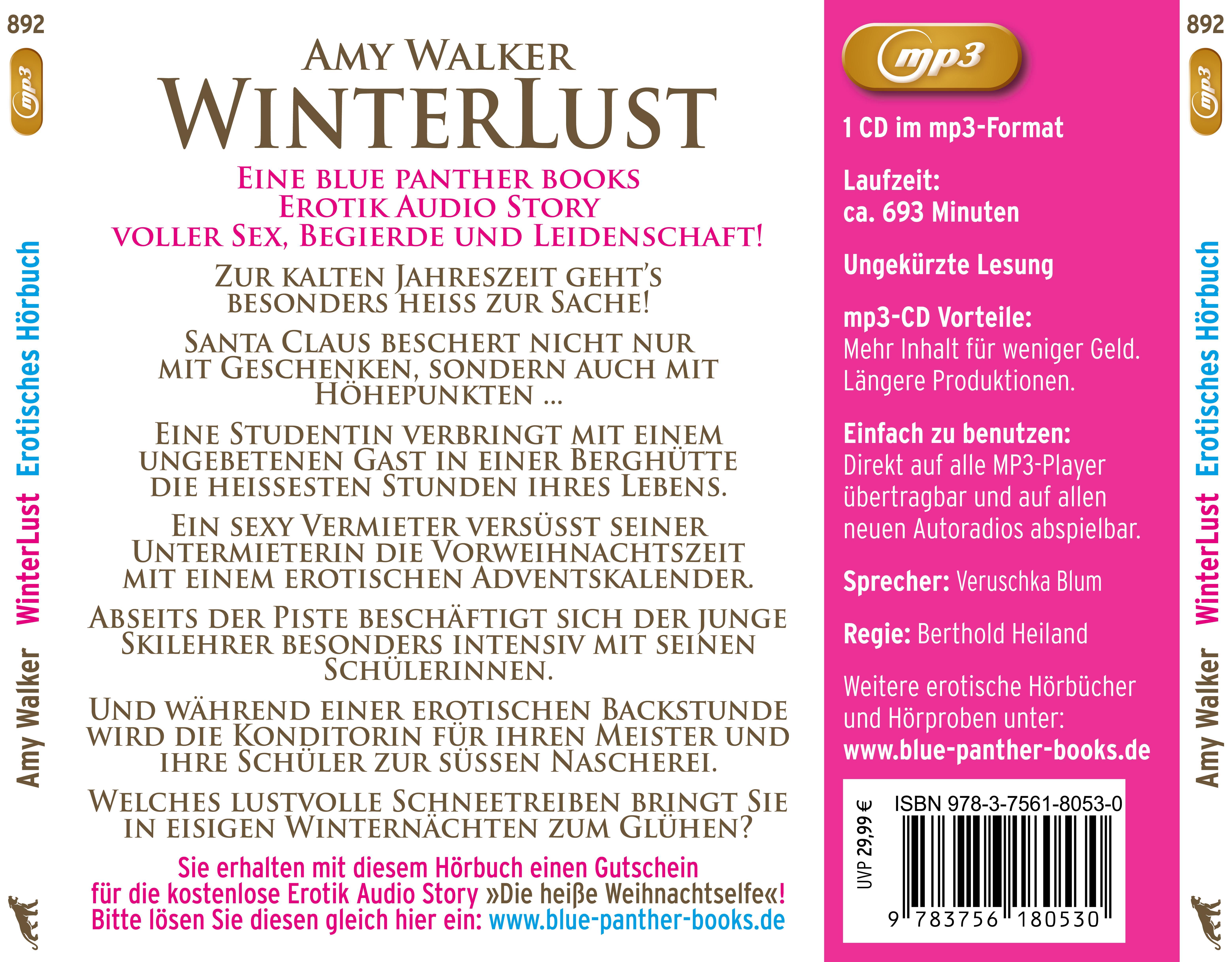 Rückseitencover WinterLust | 5 geile erotische Sex-Geschichten | Erotik Audio Story | Erotisches Hörbuch MP3CD
