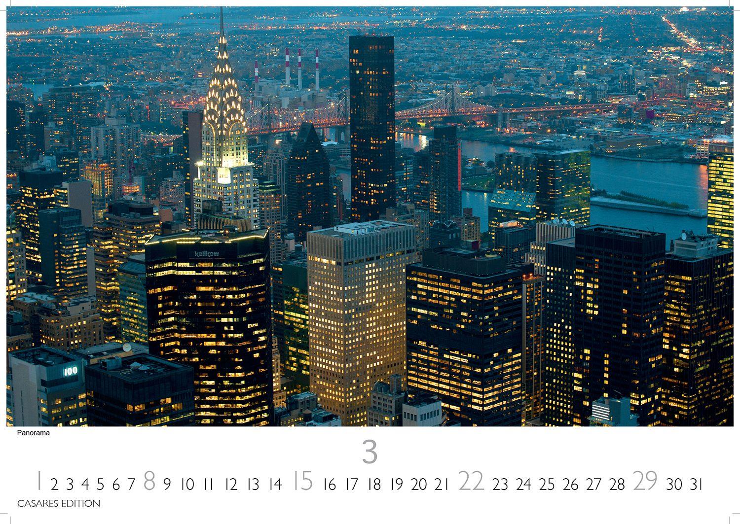 Beispielinhalt (Bild) New York Kalender 2026 - Wandkalender | Fotokalender Nordamerika 35x50cm - Skylines, Streetlife & City-Lights der Metropole als stilvolle Deko für Büro oder Zuhause