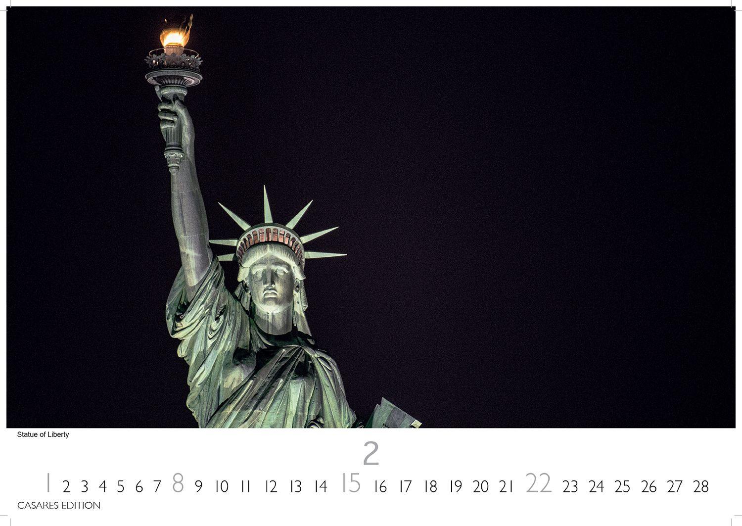 Beispielinhalt (Bild) New York Kalender 2026 - Wandkalender | Fotokalender Nordamerika 35x50cm - Skylines, Streetlife & City-Lights der Metropole als stilvolle Deko für Büro oder Zuhause