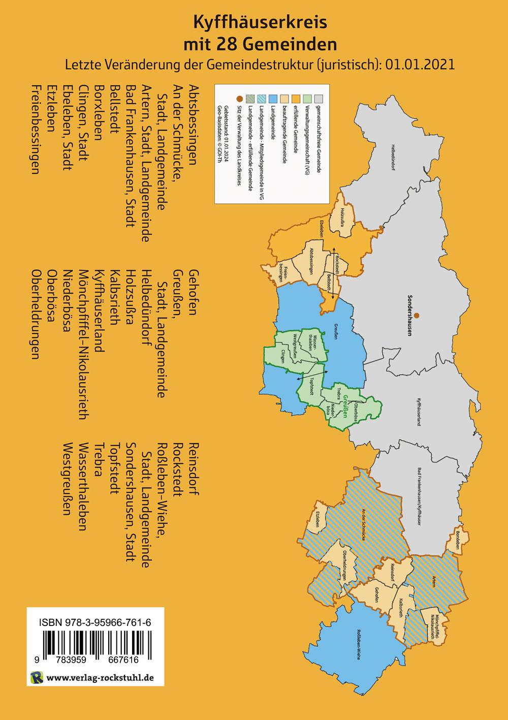 Rückseitencover Wappen, Flaggen und Siegel KYFFHÄUSERKREIS - Ein Lexikon - Ausgabe 2025