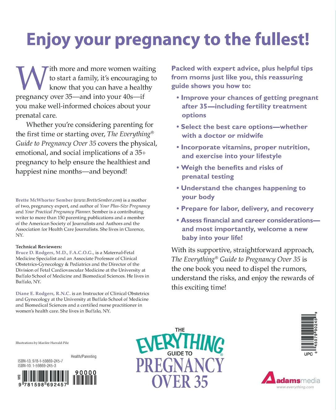 Rückseitencover The Everything Guide to Pregnancy Over 35