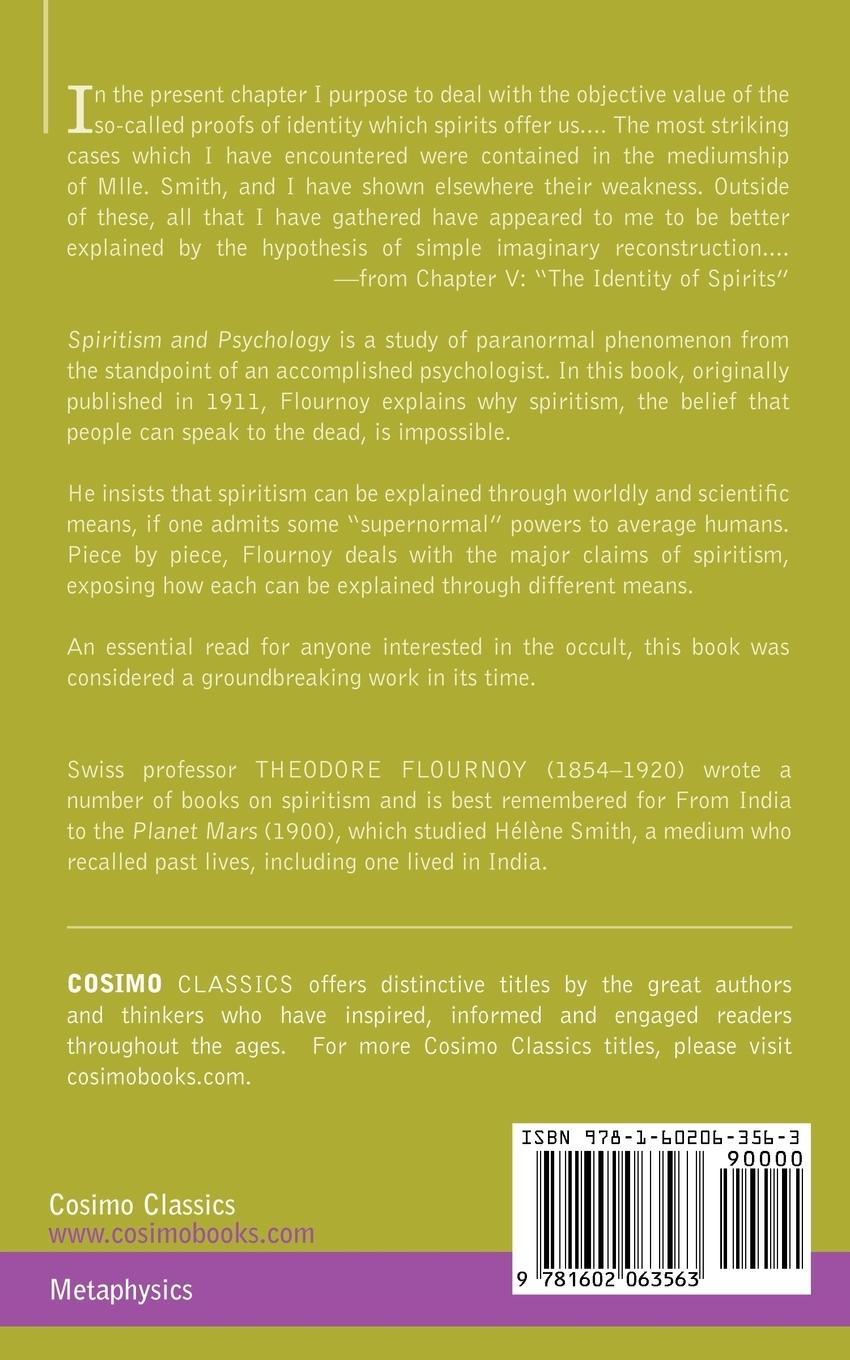 Rückseitencover Spiritism and Psychology