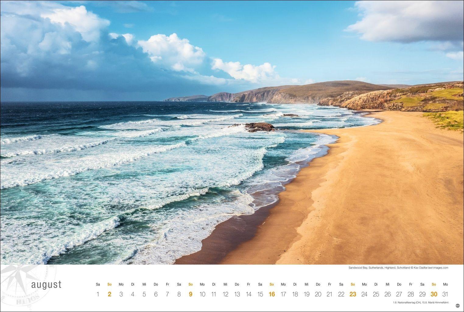 Beispielinhalt (Bild) Schottland Globetrotter Kalender 2026 - Von wilden Küsten, Seen und Bergen