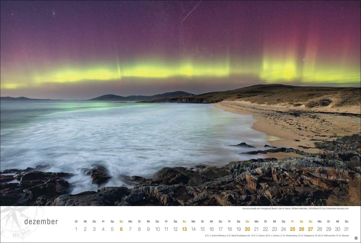 Beispielinhalt (Bild) Schottland Globetrotter Kalender 2026 - Von wilden Küsten, Seen und Bergen