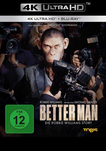 Vorderes Coverbild Better Man - Die Robbie Williams Story (4K Ultra HD)