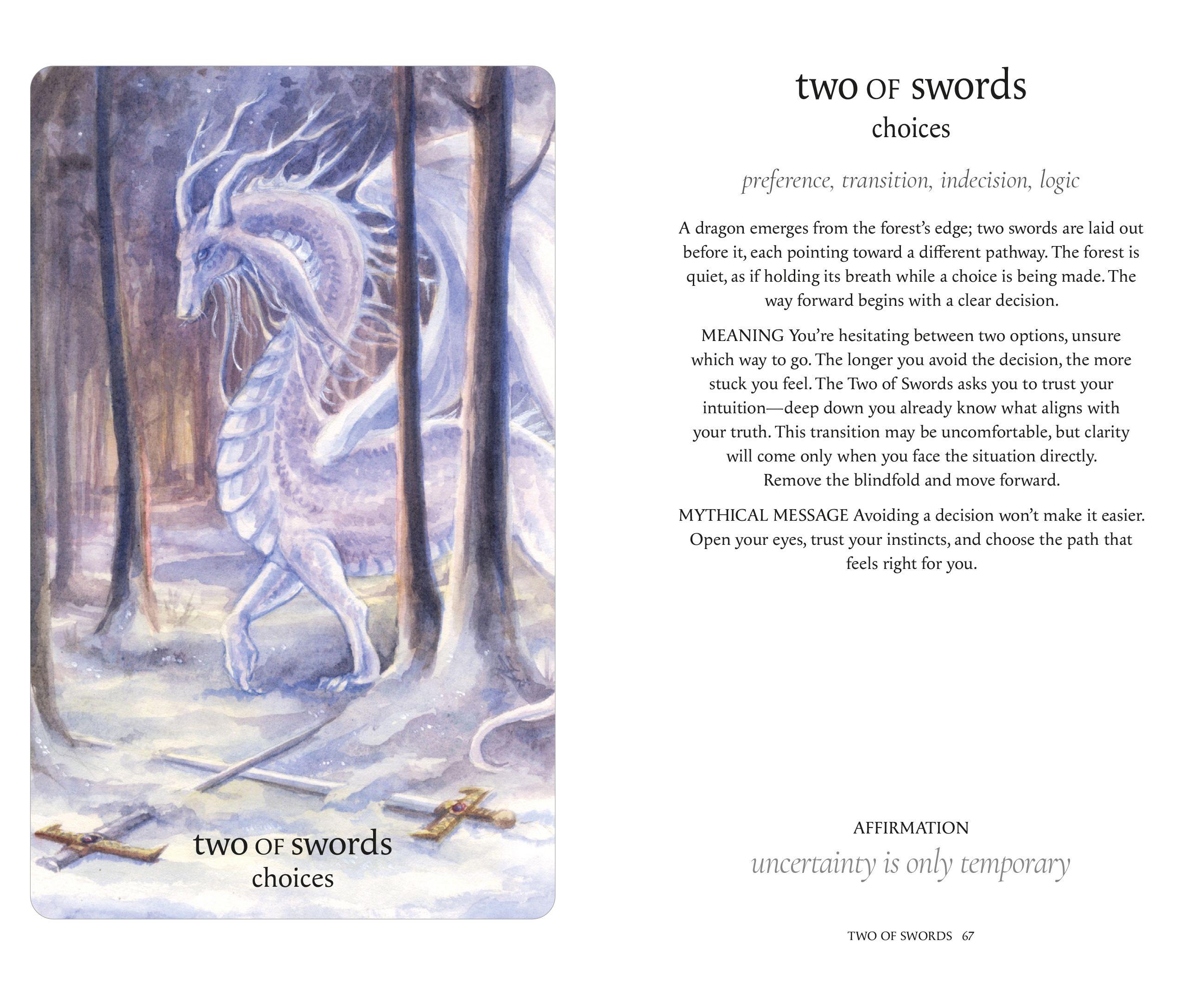 Beispielinhalt (Bild) The Mythical Creatures Tarot