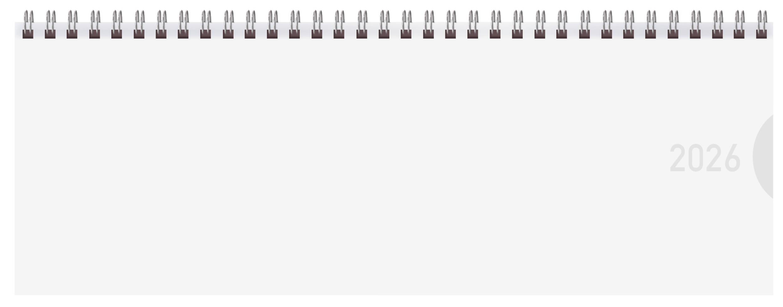 Vorderes Coverbild Tischkalender quer Classic Colourlux 2026 weiß