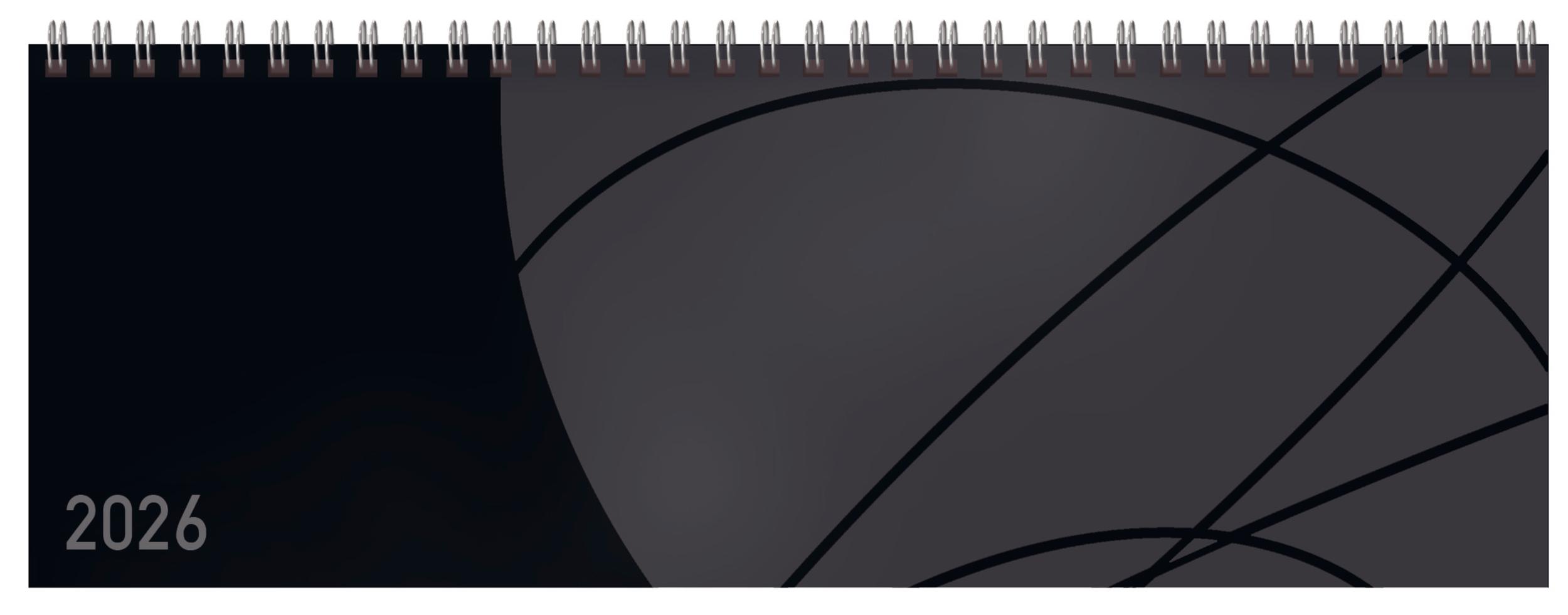 Vorderes Coverbild Tischkalender quer Professional Colourlux 2026 schwarz