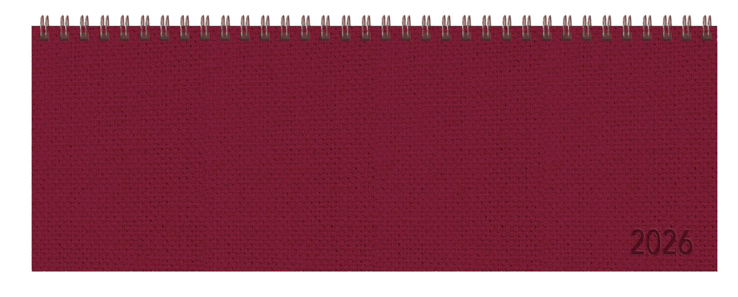 Vorderes Coverbild Tischkalender quer Professional Premium 2026 rot