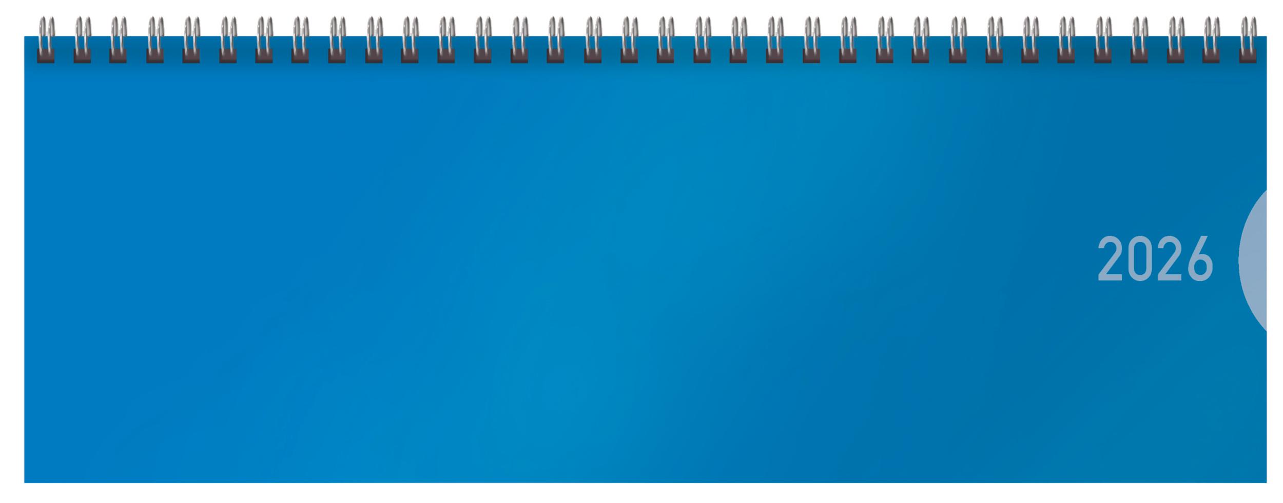 Vorderes Coverbild Tischquerkalender Classic Colourlux blau 2026