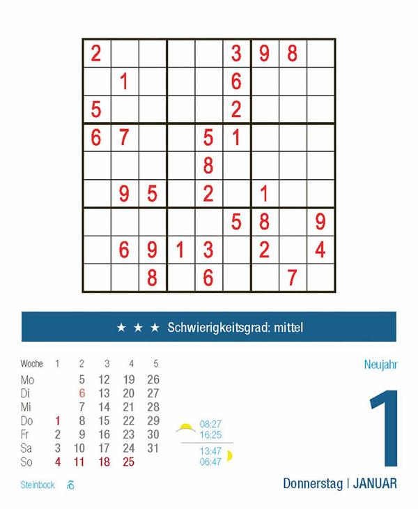 Beispielinhalt (Bild) Sudoku 2026