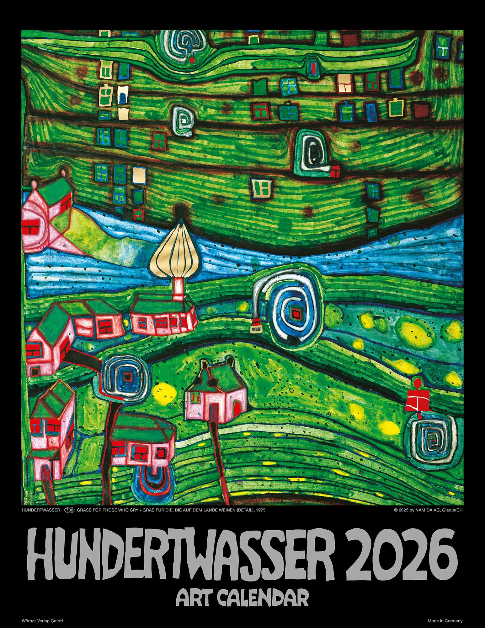 Vorderes Coverbild Hundertwasser Art Calendar 2026