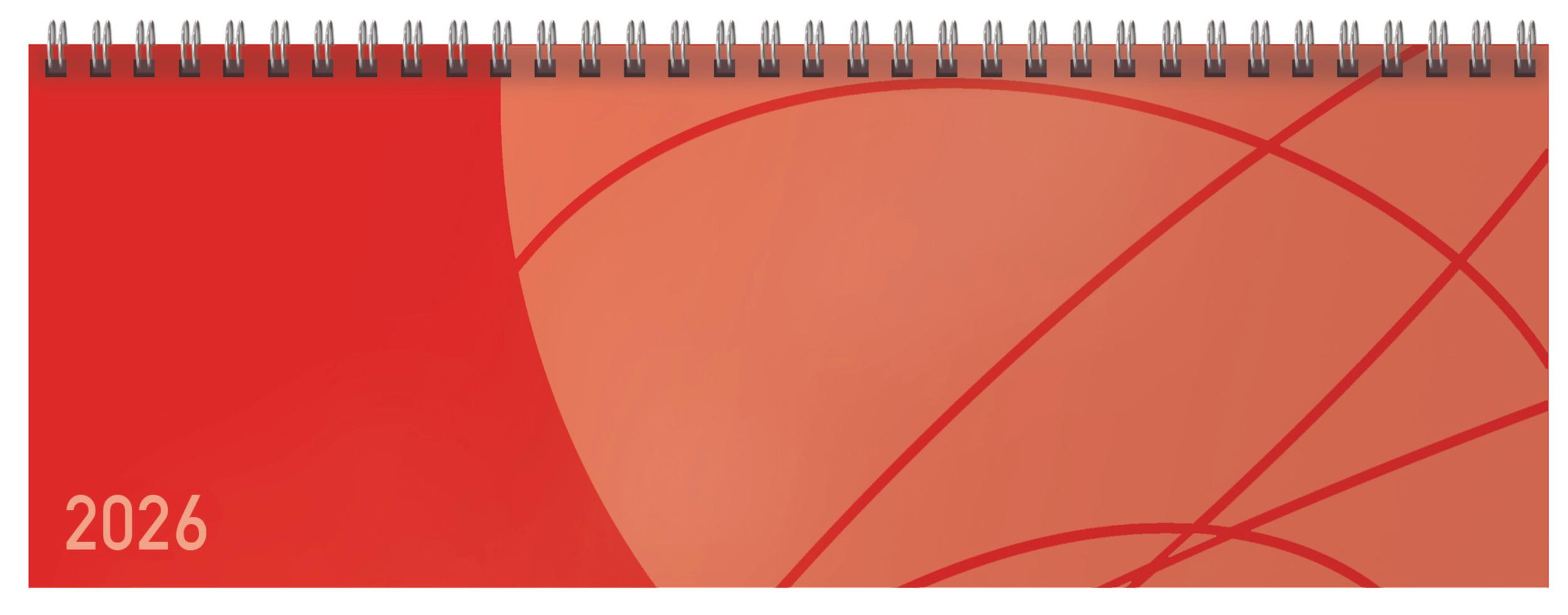 Vorderes Coverbild Tischkalender quer Professional Colourlux 2026 rot