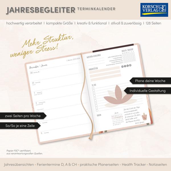 Beispielinhalt (Bild) Terminkalender Jahresbegleiter Yoga 2026