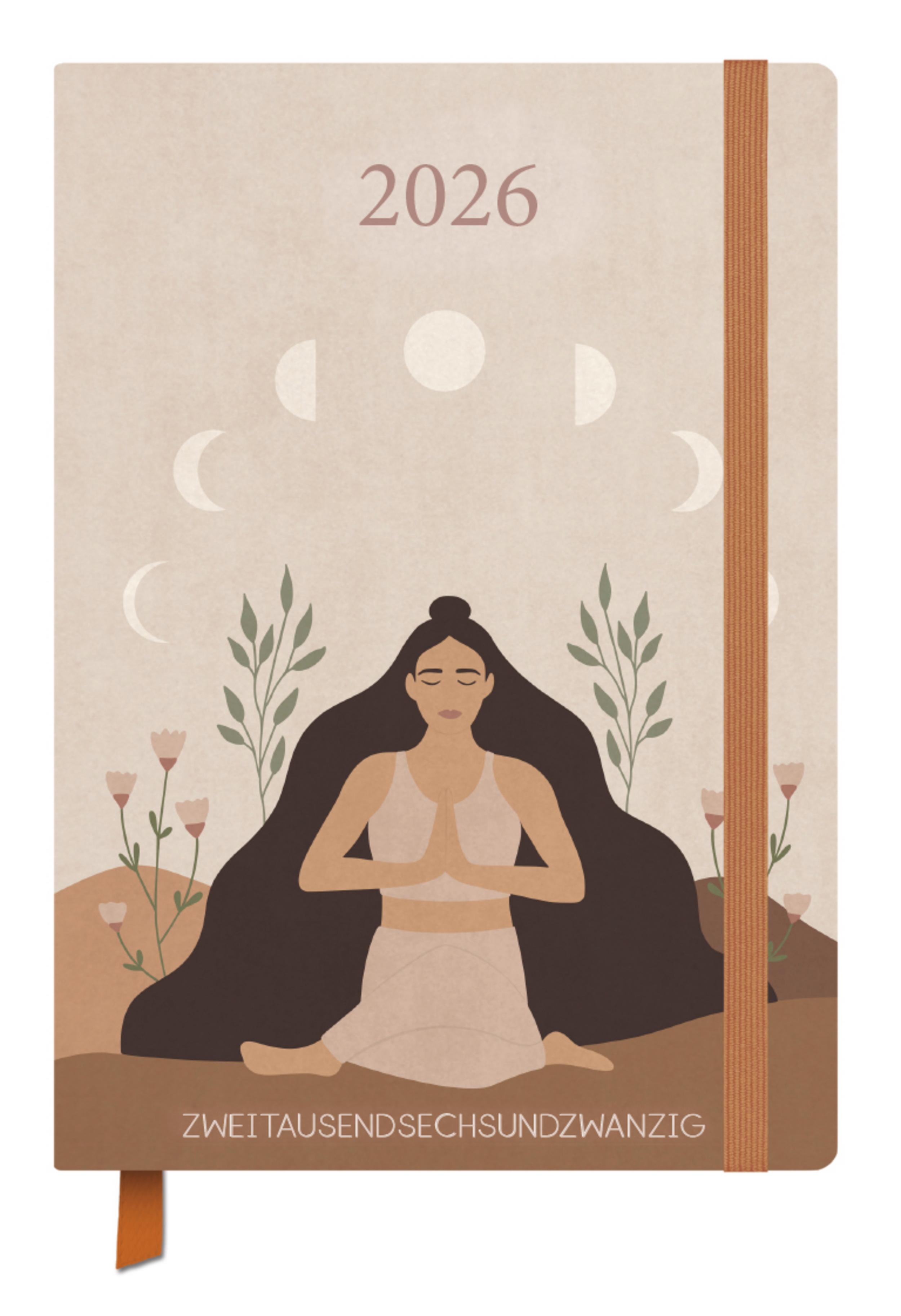 Vorderes Coverbild Terminkalender Jahresbegleiter Yoga 2026