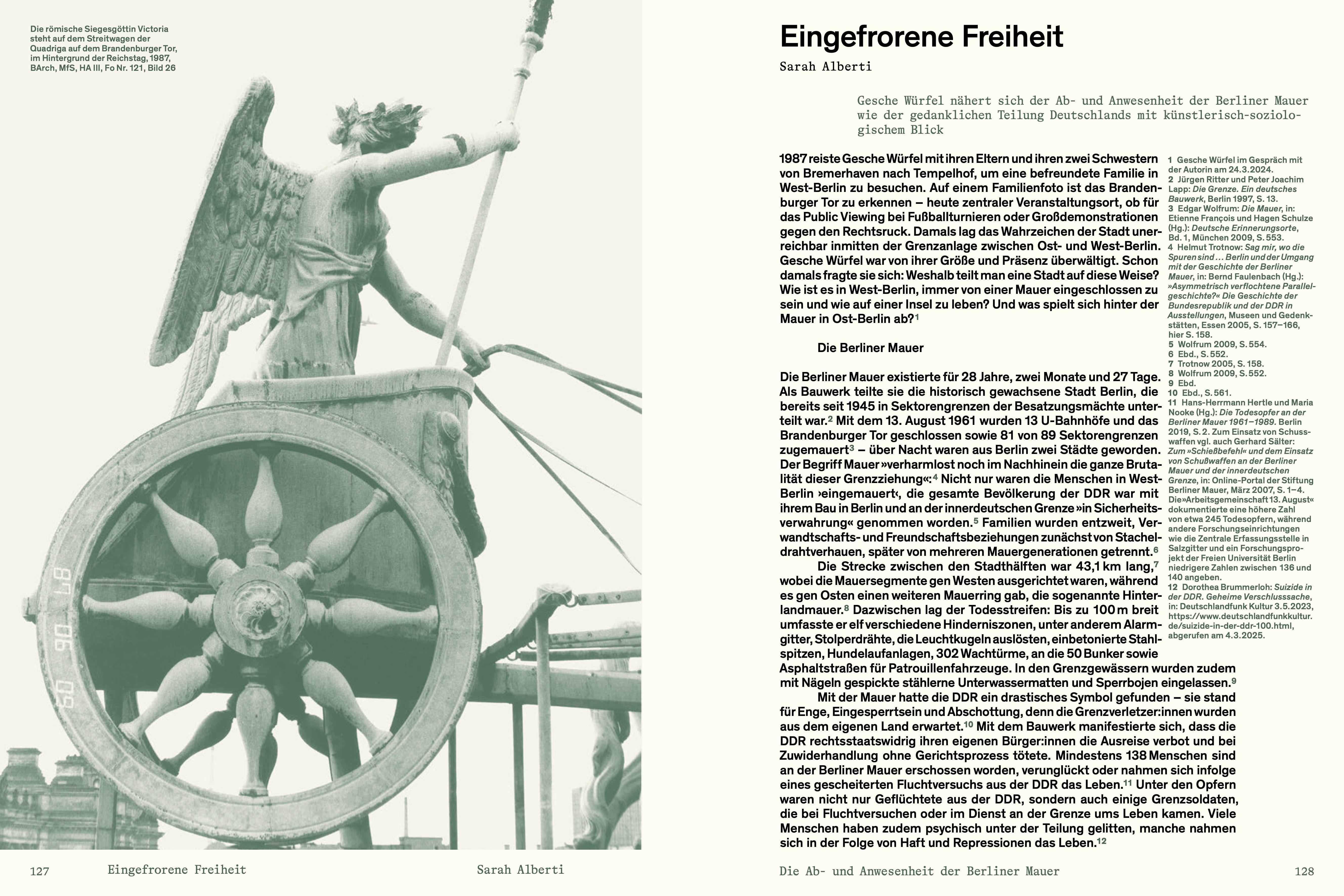 Beispielinhalt (Bild) Die Ab- und Anwesenheit der Berliner Mauer