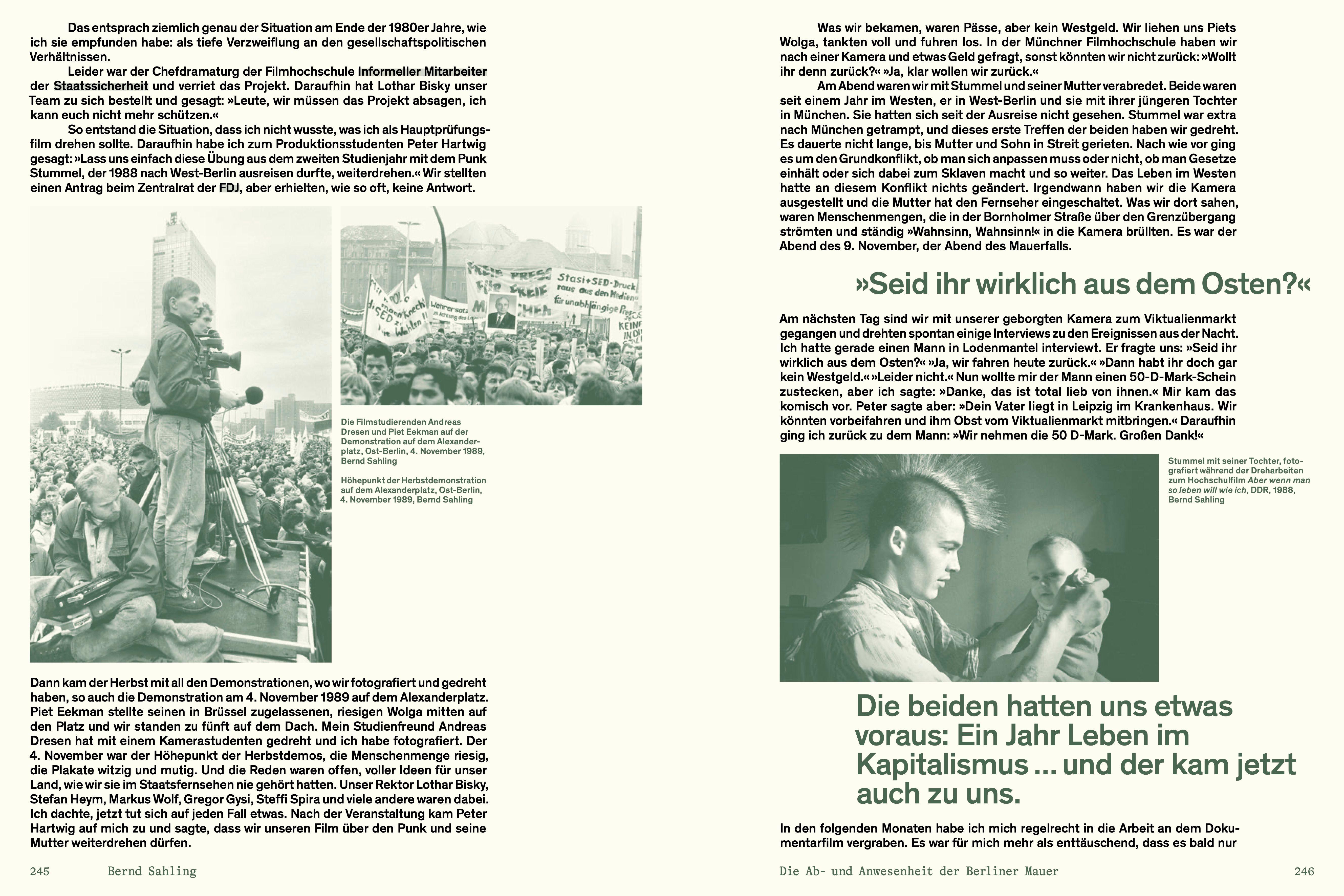 Beispielinhalt (Bild) Die Ab- und Anwesenheit der Berliner Mauer