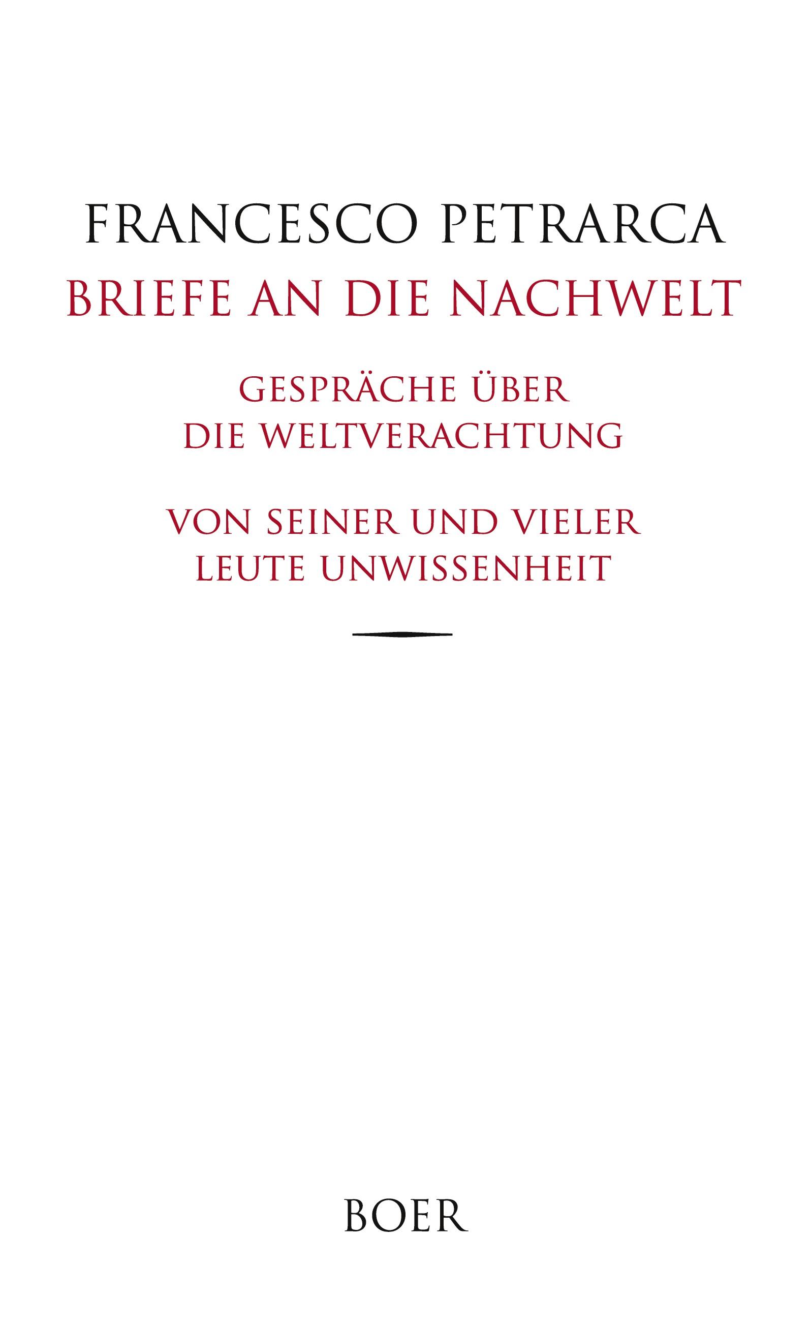 Vorderes Coverbild Briefe an die Nachwelt - Gespräche über die Weltverachtung
