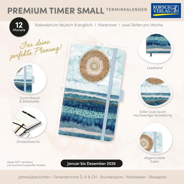 Beispielinhalt (Bild) Premium Timer Small "Golden Waves" 2026